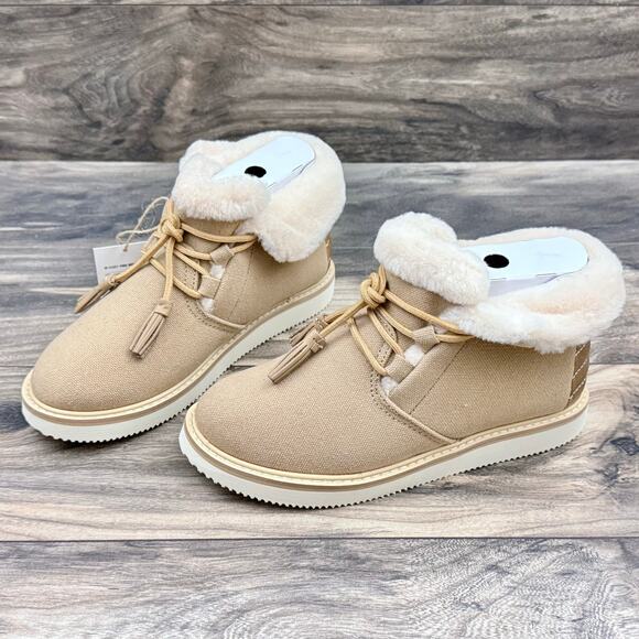 NIB Sanuk Cozy Vibe Mid SL Boots Booties 7M Tannin - Picture 6 of 12